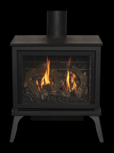 Kozy Heat: Lakefield XL Freestanding Gas Fireplace - Logs