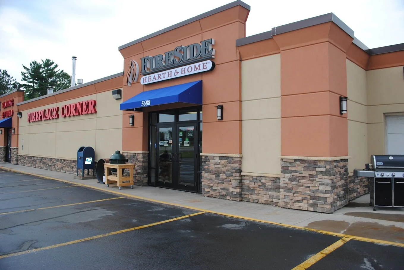 The Fireplace Corner showroom at 5688 Miller Trunk Hwy in Duluth, MN — the building Northern Minnesota families have been visiting since 1944